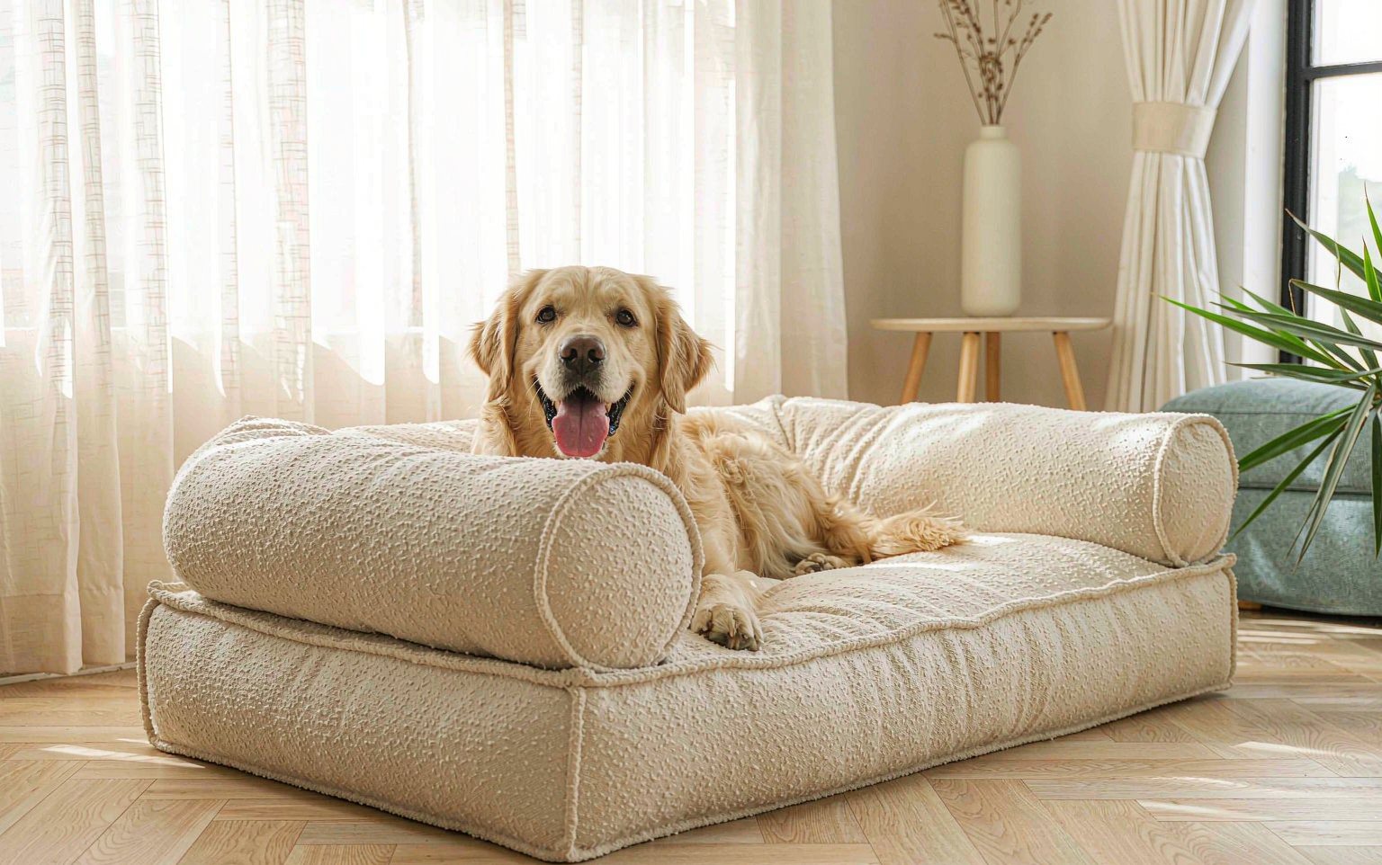 Flat memory-foam mat used as a living-room bed